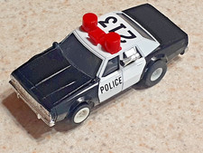 TOMY/AFX Police HO Slot Car Mint/Near Mint 213 Black White With Shiny Chrome