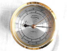 Schönes dekoratives älteres große Schiffsbarometer 11 cm Messing