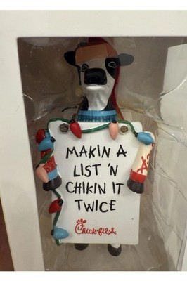 Chick-fil-A Christmas Ornament Limited Edition Cow Makin List