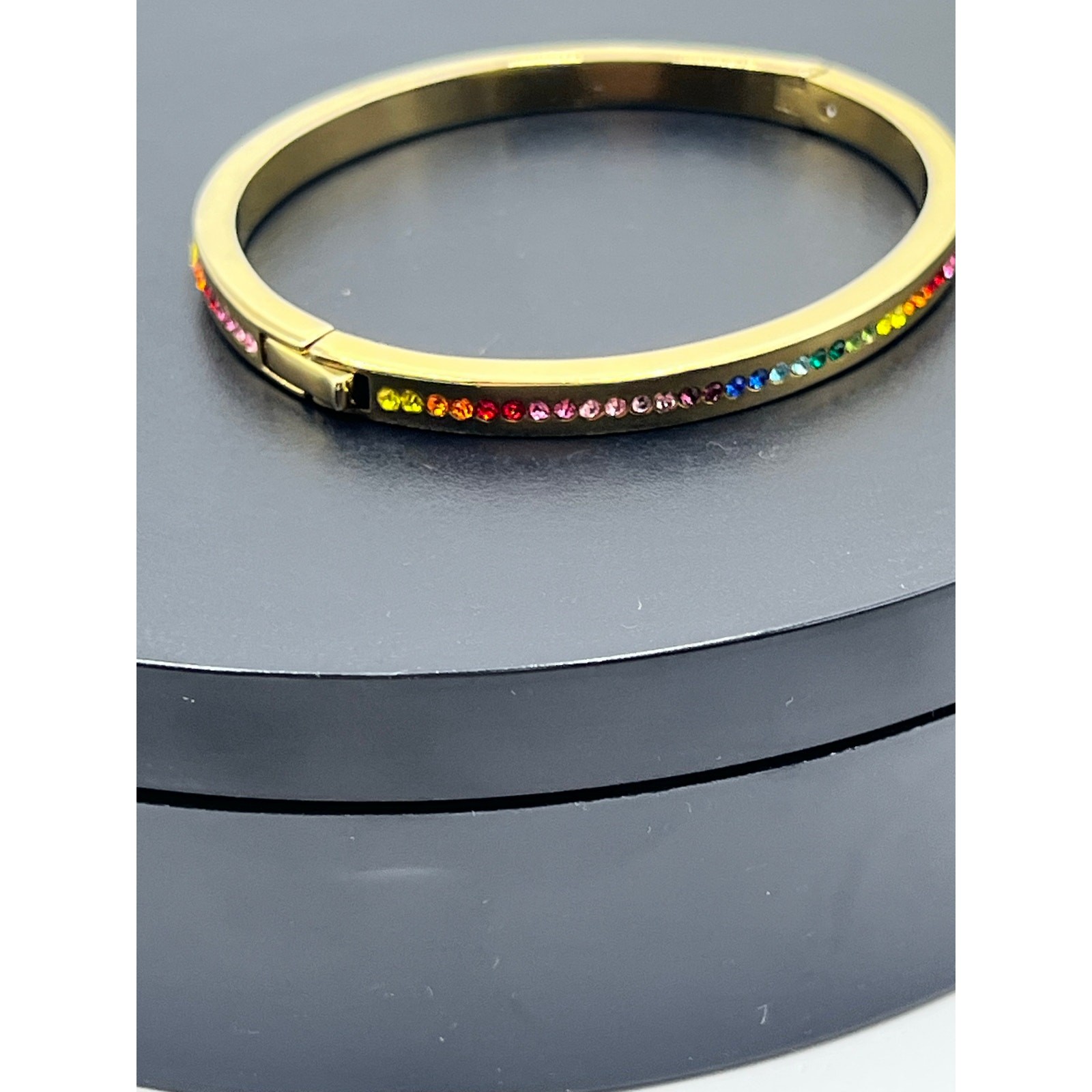 Kate Spade New York Women's Gold Plated Metal Ring It Up Pave Bangle Bracelet thumbnail 4