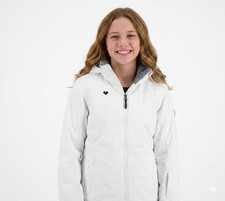 Obermeyer Rylee Ski Jacket Teen Girls Size L Large White 14/16 Waterproof EUC