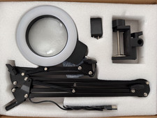 KIRKAS 12X Magnifying Glass with LED Light - Dimming Color Adjustment