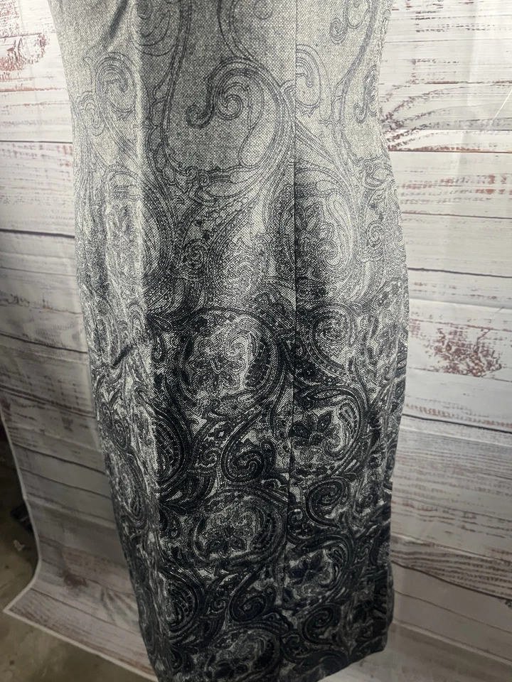 Vestido Talbots Midi Para Mujer 2P Mezcla de Lana Tejido Gris Perejil Sin Mangas Carrera Foto 4 de 4