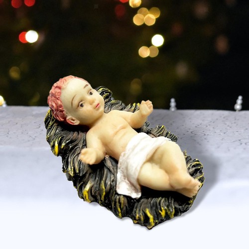 Resin Statue Nativity Figurines Religious Decors Baby Jesus Figure for Dinning - Picture 5 of 7