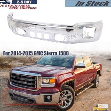 Chrome Steel Front Bumper Face Bar For 2014 2015 Gmc Sierra 1500 Oem 22902307