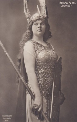 Richard Wagner Foto-AK alt Helena Forti Brunhilde Sängerin Oper Bayreuth 2607025
