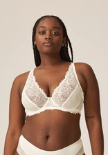 Naturana 7675 The Friday Sheer Recycled Lace Underwire Bra-Ecru 38DD