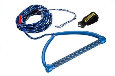 Seachoice 3-Section Wakeboard Rope, 65 Ft. Long, 15 in. Handle Textured EVA Grip