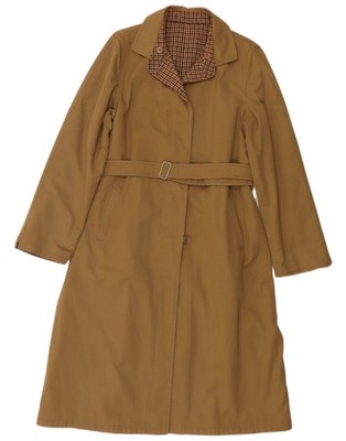 Salco Womens Reversible Trench Coat UK 14 Medium Khaki Polyester AG21