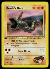 original onix pokemon card Brock's Onix [1st Edition] #69 Prices | Pokemon Gym Heroes