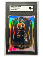 2020-21 Panini Select Tyrese Maxey Silver Prizm SGC 9 