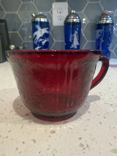 Macbeth Evans American Sweetheart Ruby Red Cup Depression Glass