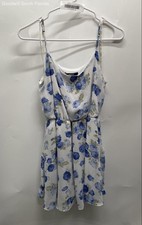 Forever 21 Womens White Multicolor Floral Spaghetti Strap Mini Dress Size Small