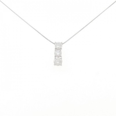 Authentisches K18WG Dreistein Diamant Collier 1,00 KT #270-004-339-8765