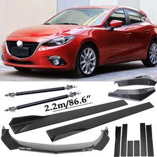 For Mazda 3 Axela Carbon Fiber Front Bumper Lip Splittersside Skirt Strut