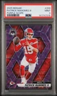 2025 Panini Mosaic Patrick Mahomes II Purple Scope Refractor Card PSA 9