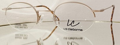 Original LIZ CLAIBORNE LC 121 G Eyeglasses ANTIQUE GOLD New Semirimless  48-21