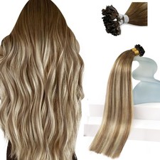 Sunny Hair U-TIP 16in Brown/Platinum Blonde Hair Extensions - UT_6-60-6_16_50G3