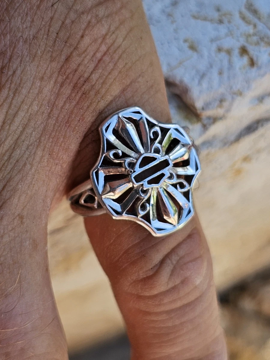 Harley-Davidson Rings without Stone Sterling Silver Fine Rings for