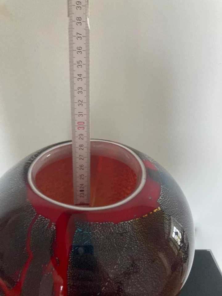 Vintage/Retro Vase, Glas, Rot, Gebraucht, wie neu - Bild 4 von 4