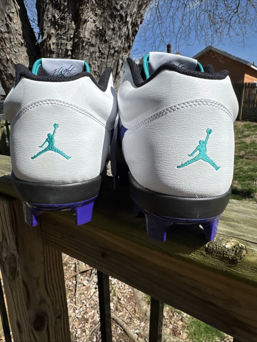 Nike Jordan Stadium 90 Low MCS Shoes Cleats White/ Grape Ice