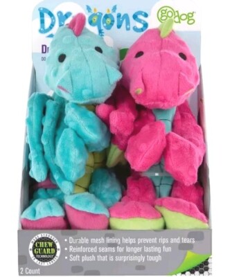 goDog Dragons Large Dog Toys with Chew Guard Technology pk Ships Within  24 HR