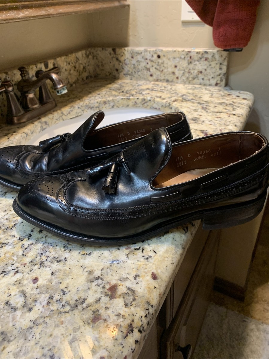 ®️ Allen Edmonds Berwick Loafer Dress Shoes Black Leather Brogue 11.5
