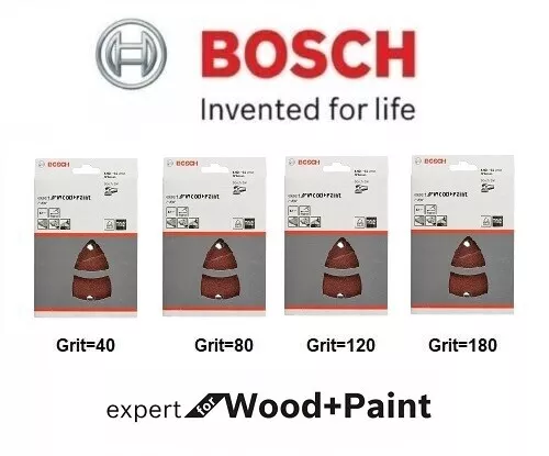 BOSCH Genuine PSM 100A 80A Sanding Sheets SHOP 10 Pack FULL Range of GRITS