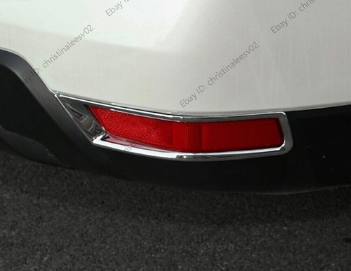 For Nissan Rogue 2017-2020 Chrome Rear Bumper Fog lamp Light Molding Cover Trim - Foto 3 di 4