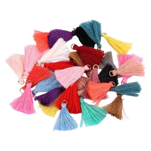 Schlüsselanhänger Quaste hängend Ring hängend Kreis Wohndeko gemischte Farbe - Bild 3 von 6