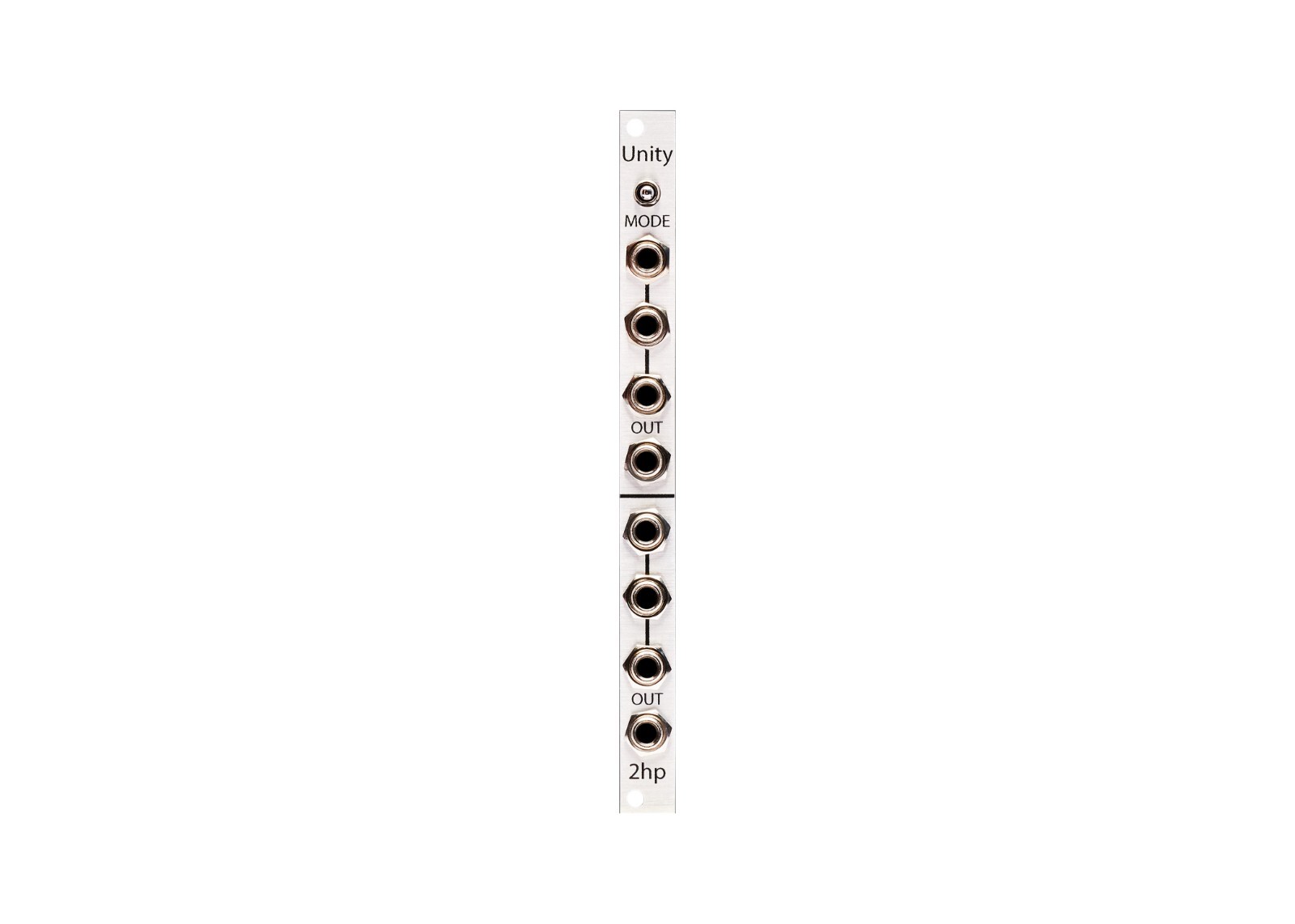 2HP Unity Eurorack Unity Mixer Module – Silver.