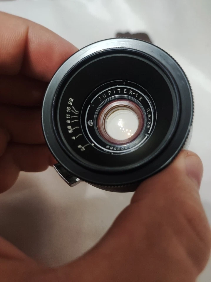 JUPITER-12 2,8/35mm wide-angle lens Contax RF Soviet Biogon early 7602359 - Image 2 of 4