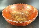 9 1/4" Vintage Imperial Marigold Carnival Glass Grape Pattern Bowl
