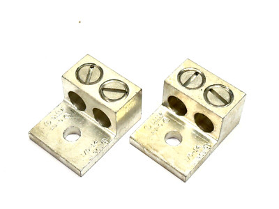 6920K51 Tin-Plated Aluminum Set Screw Lug Terminal 14-1/0 Wire Gauge LOT OF 2