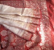 BVH WEARABLE PURE SILK Vintage Sari 5yds 22June9801 X10 E682 Brown Rust ABCKB