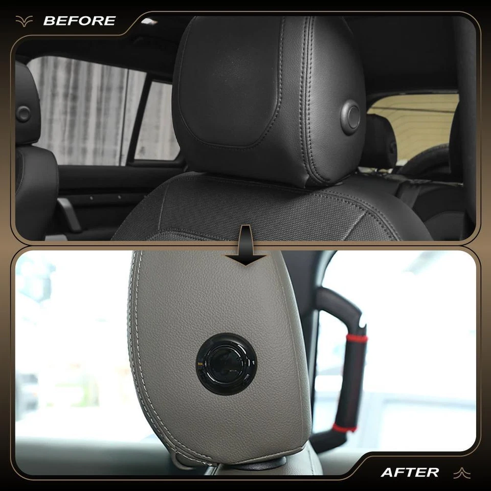 ДЛЯ 20-23 Land Rover Defender заднее сиденье подголовник кнопки ABS пианино черный 6шт - Изображение 3 из 4