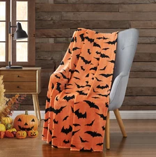 Kate Aurora Halloween Spooky Bats Soft & Plush Oversized Accent Throw Blanket