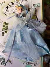 Disney Park Princess Gown Christmas Ornament Cinderella soft fabric dress rare
