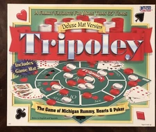 Tripoley Deluxe Felt Mat Version COMPLETE Cadaco 1999 Original Chips and Cards