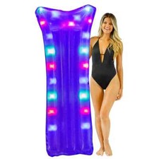 BOGO PoolCandy Inflatable Pillow Pool Raft Illuminated LED