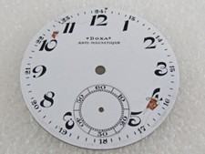 Doxa Antique 1910's Swiss Pocket Watch White Porcelain Dial Watch-face 42mm