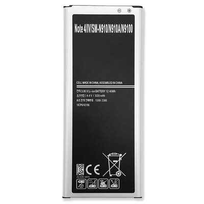 New For Samsung Galaxy Note 4 Li-ion 3.85V Battery EB-BN910BBU 3220mAh SM-N910 