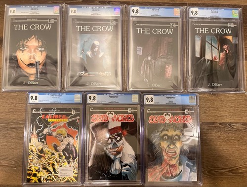 Crow 1 -4 CGC 9.8 perfect set 1st print + Caliber Presents 1 & Deadworld 10 A&B