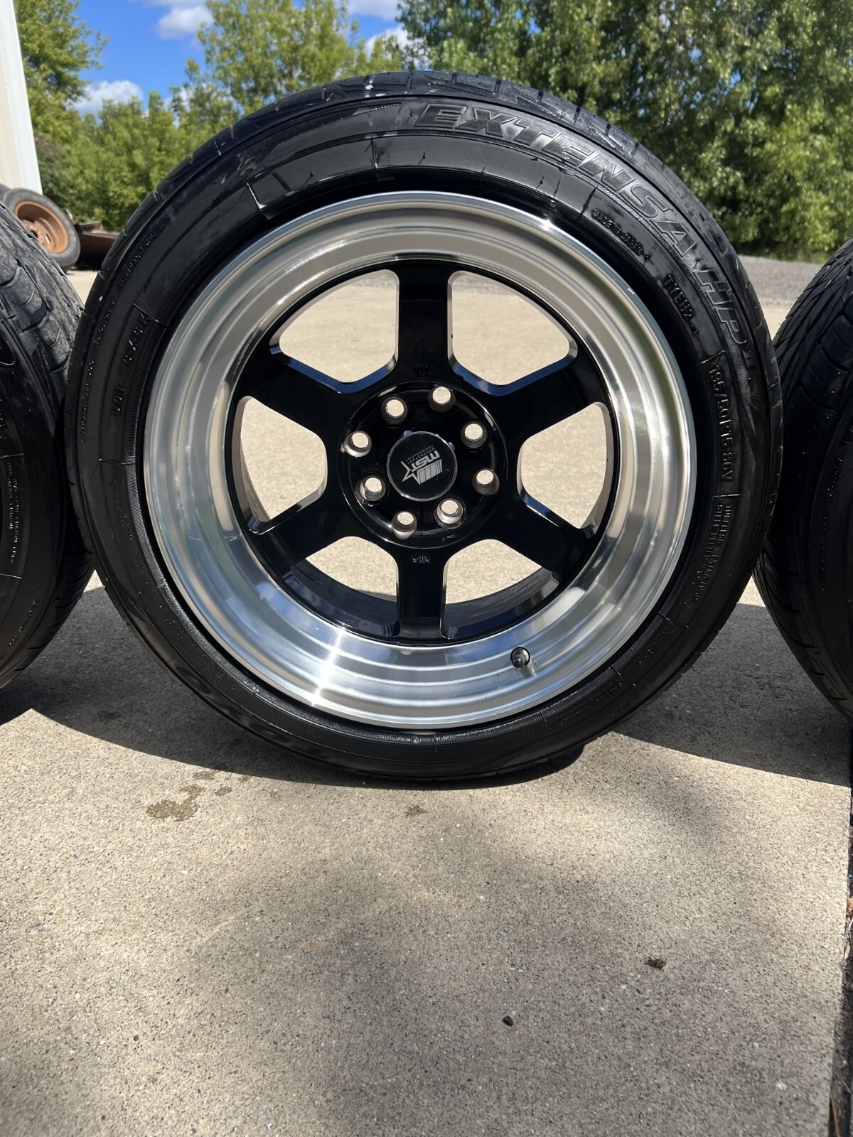 15x8 (4x100 / 4x114.3) +0 MST Time Attack Wheels Rims WITH tires 195 ...