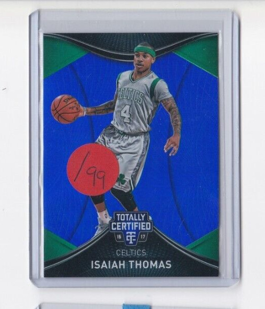 ISAIAH THOMAS 16-17 TOTALLY CERTIFIED BLUE PARALLEL-SERIAL #/99-SHIPS FREE TO US