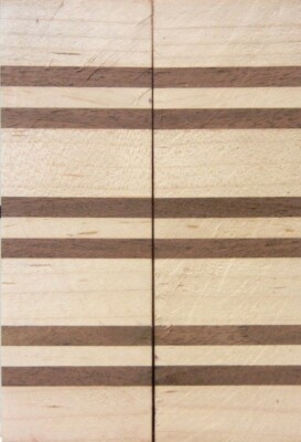 Laminated Maple Walnut (2 pc) Knife Scales 3/8'' x 2'' x 6'' - 7854
