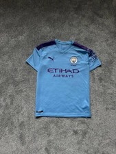 PUMA MANCHESTER CITY HOME SOCCER JERSEY Blue/purple Size:Young XXL