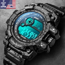 Men’s LED Style Military Tactical Waterproof Heavy Duty Fashion Sports Watch US