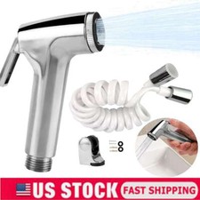 Toilet Shattaf Adapter Hose Bidet Sprayer Stainless Steel Handheld Shower Head