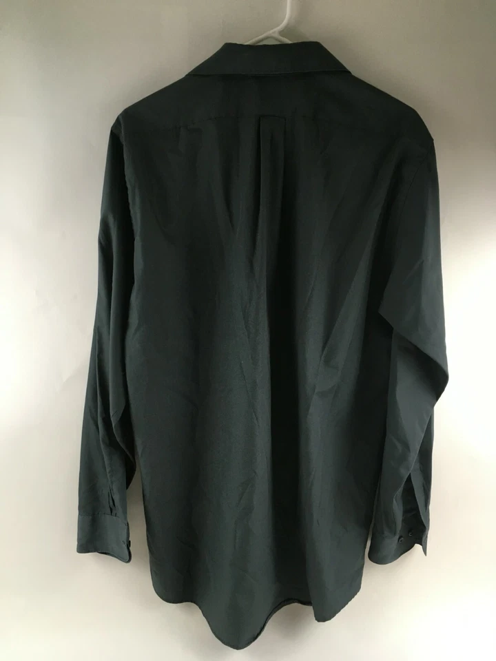 Van Heusen Shirt Men's Size 16 34/35 Solid Gray Long Sleeve w/ Pocket Button Up - Image 2 of 4